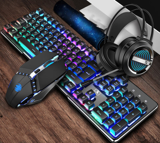 Steampunk Gaming Keyboard, Mouse, And Headset