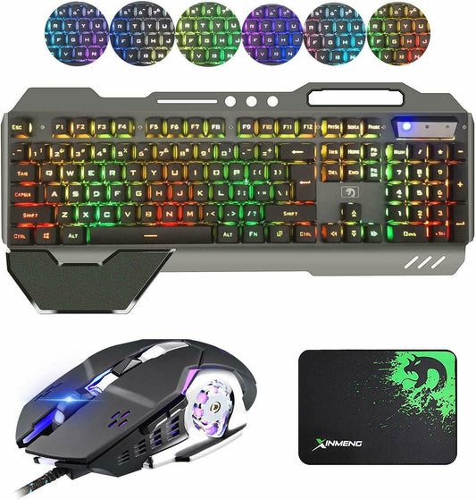 K618 Wired Gaming Keyboard And Mouse Set RGB Backlit