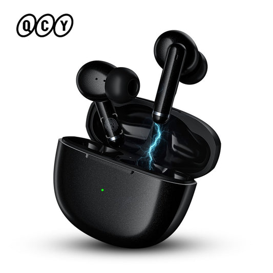 QCY HT03 Bluetooth Earbuds with Noise Cancellation.