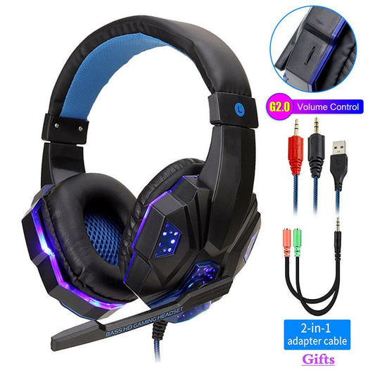 Professional Led Wired Gaming Headphones With Microphone.