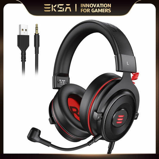 EKSA Wired Gaming Headset with 7.1 Surround & Amp.